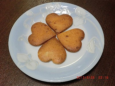手作りクッキー（ハート型）